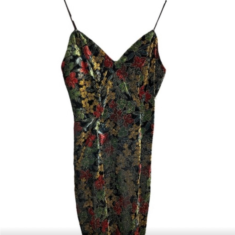 Vintage Roberta Velvet Floral Dress Size‎ 5/6
